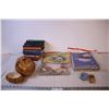 Image 1 : (12) Assorted Books, (5) Auto Manuals, (2) Lighters in Cases, and Potato Bowl Set