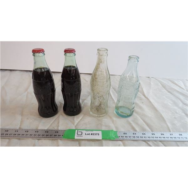 (4) French Markings embossed Coke Bottle