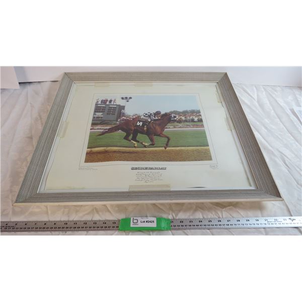 *Framed Secretariat Horse Racing picture - 24x28
