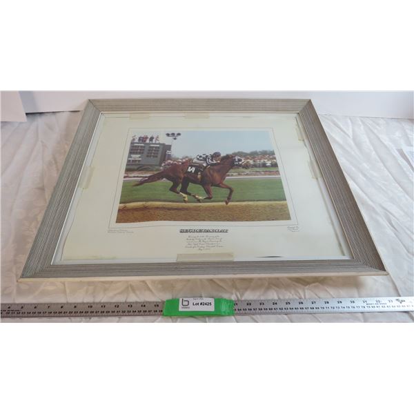 *Framed Secretariat Horse Racing picture - 24x28