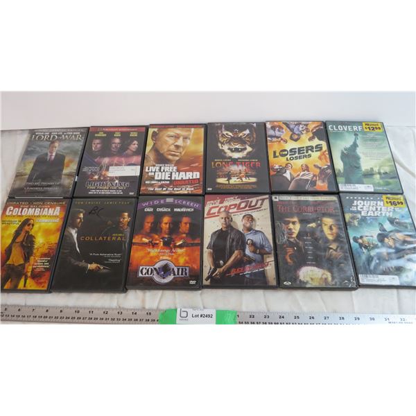 (12) Assorted Action Movie DVDS