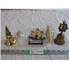 Image 1 : Ship in a Bottle and 2 Brass Nautical Bells