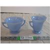 Image 1 : Blue Delphite Pyrex Cream and Sugar