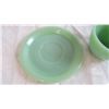 Image 2 : Heavy Restaurant-ware Jadeite Tea Cup and Saucer