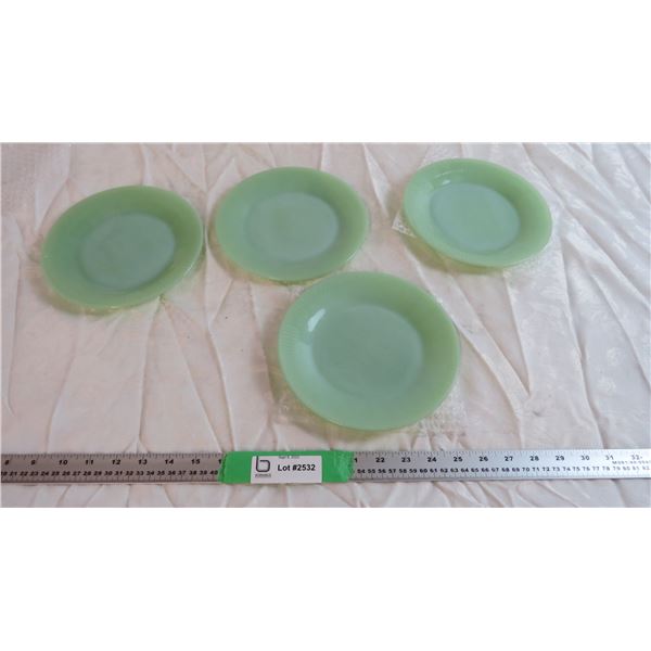 (4) Fire King Jadeite Salad/Dessert plates