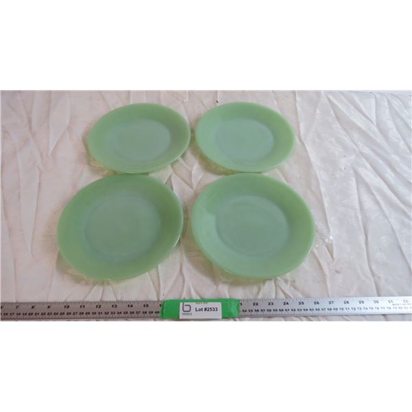 (4) Fire King Jadeite Plates