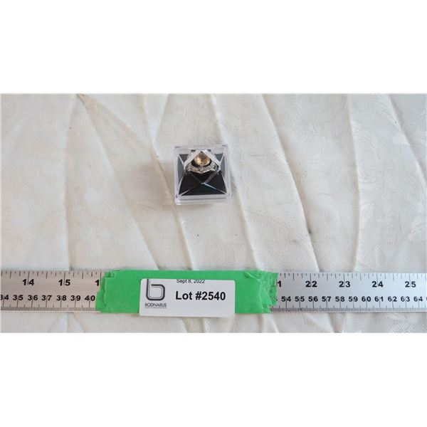 Heart Shaped Princess Cut Gemstone Ring Size 9