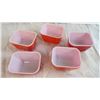 Image 2 : (5) Red Pyrex Refrigerator Dishes