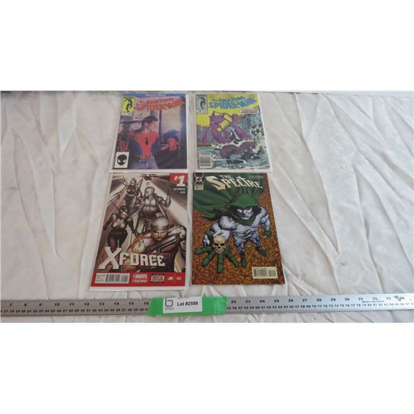 (4) Assorted comics - Spiderman + The Spectre