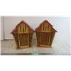 Image 1 : (2) Wooden Bambeco Butterfly and Bee homes