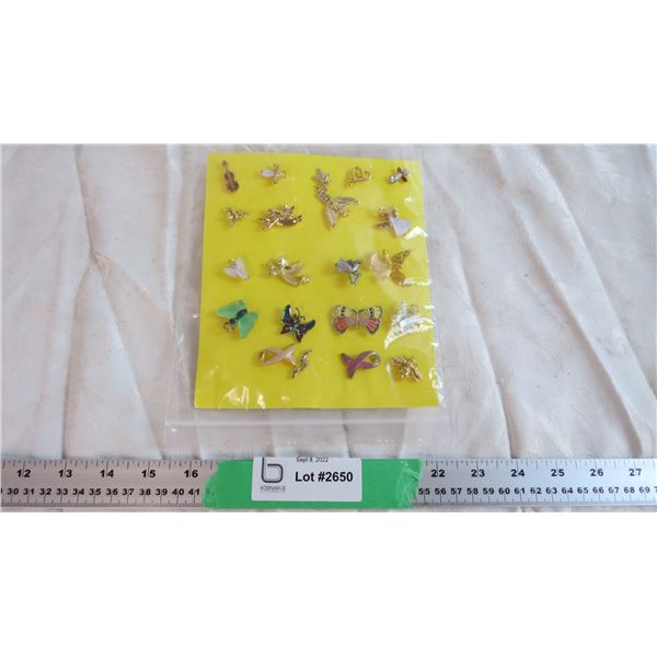 Butterflies and angels pins card