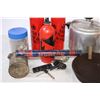 Image 2 : Assorted Items (MSR Fuel Bottles, Bug Sprayer, Pan)