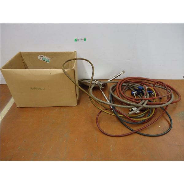 * Box containing Pullers, Hoses with Gauges, Truck side Mirror