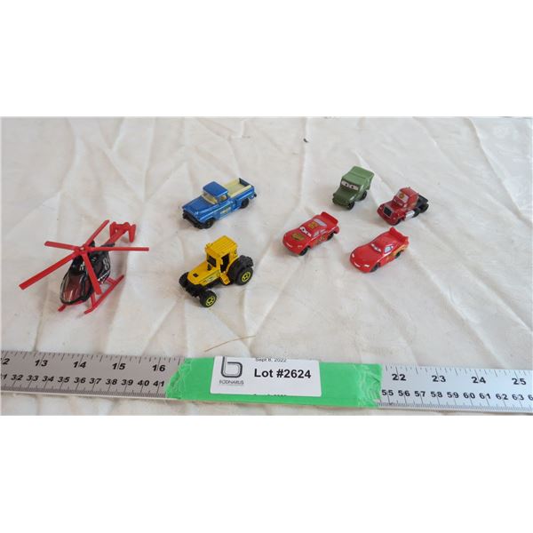 Cars Characters, Eco Growers Truck and Tractor, Helicopter