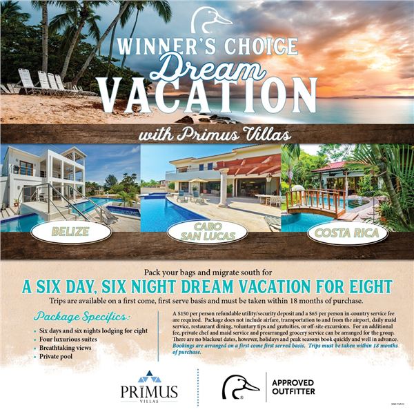 Dream Vacation for 8 W/ Primus Villas