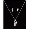 Image 1 : Ladies Feather necklace and earrings