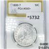 Image 1 : 1808/7 Capped Bust Half Dollar PGA-MS60+