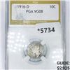 Image 1 : 1916-D Mercury Silver Dime PGA-VG8