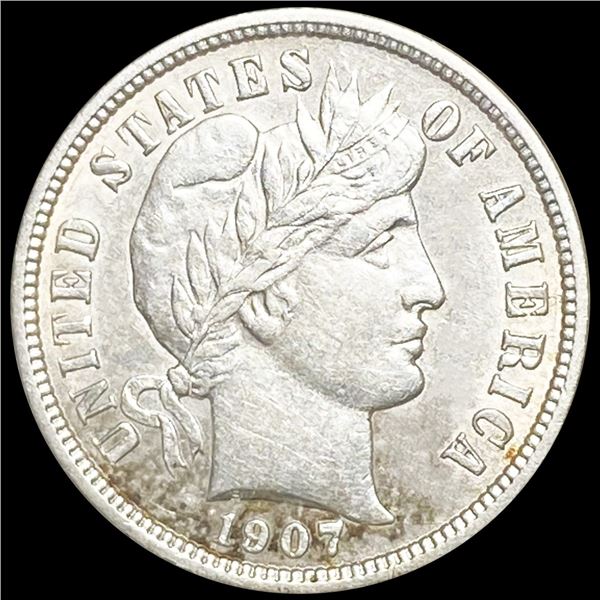 1907 Barber Dime UNCIRCULATED