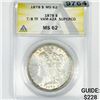 1878 7TF Morgan Silver Dollar ANACS-MS62 VAM-42A
