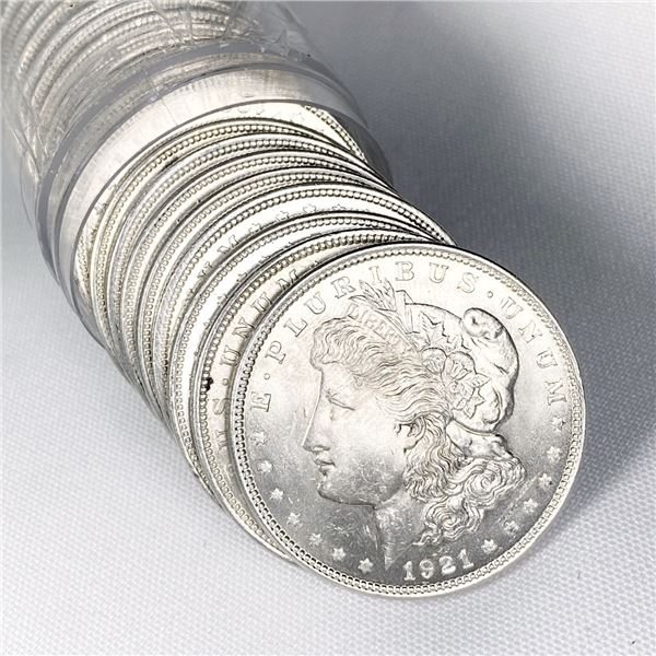 1921 Morgan Silver Dollar Roll (20) - BU