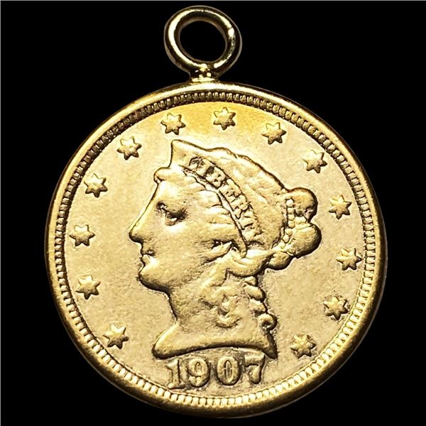 1907 $2.50 Gold Quarter Eagle LIGHTLY CIRCULATED