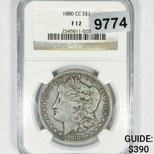 1880-CC Morgan Silver Dollar NGC-F12