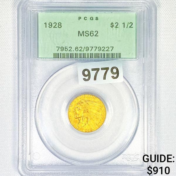 1928 $2.50 Gold Quarter Eagle PCGS-MS62