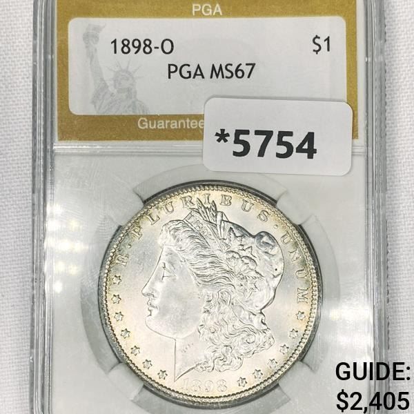 1898-O Morgan Silver Dollar PGA-MS67