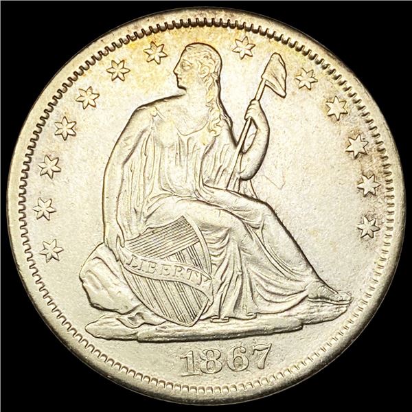 1867-S Seated Liberty Half Dollar CLOSELY UNC