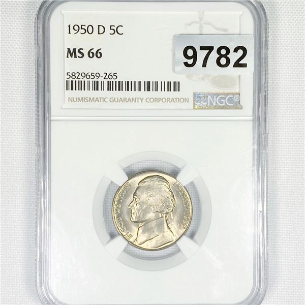 1950-D Jefferson Nickel NGC-MS66