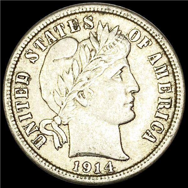 1914 Barber Dime UNCIRCULATED