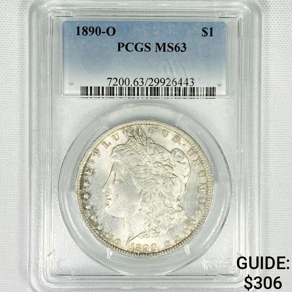1890-O Morgan Silver Dollar PCGS-MS63