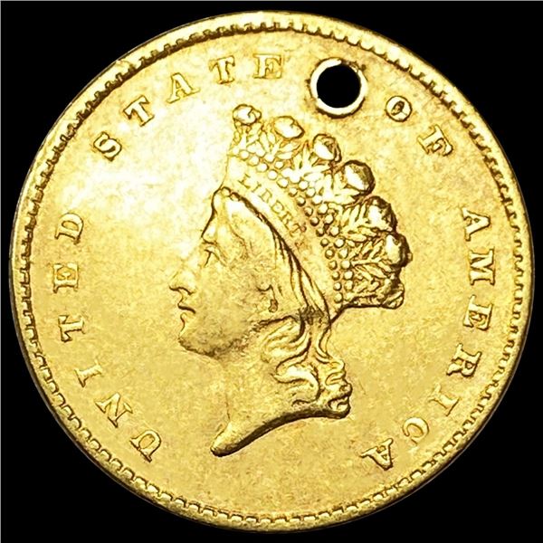 1854 Rare Gold Dollar CLOSELY UNCIRCULATED