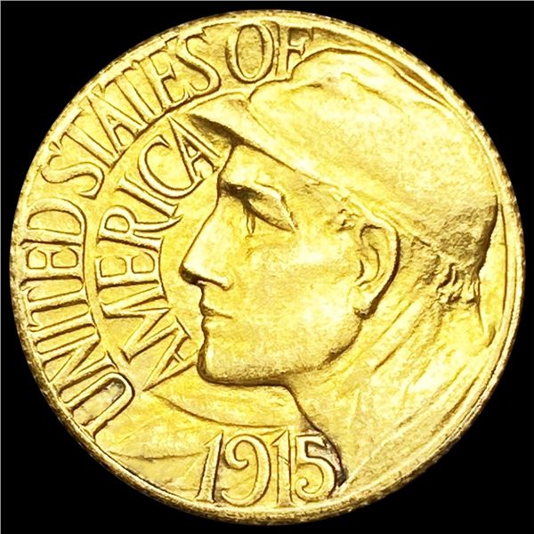 1915 Pan-Pac Rare Gold Dollar CHOICE BU