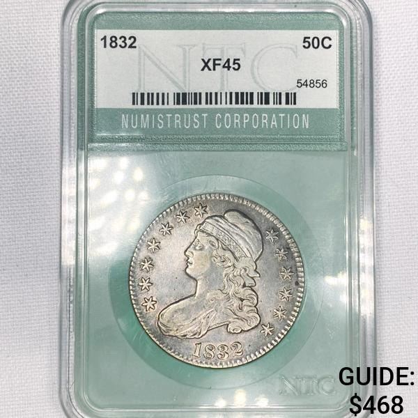 1832 Capped Bust Half Dollar NTC-XF45