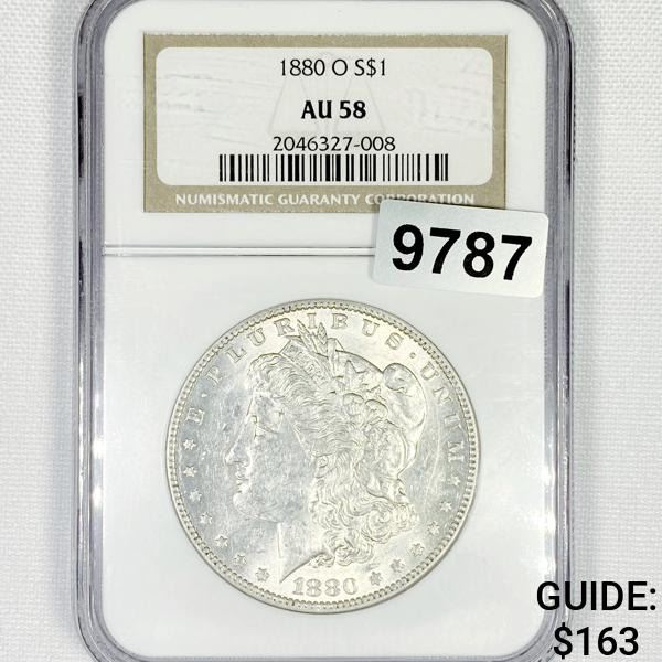 1880-O Morgan Silver Dollar NGC-AU58
