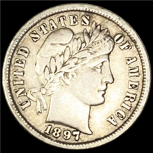 1897 Barber Dime CLOSELY UNCIRCULATED