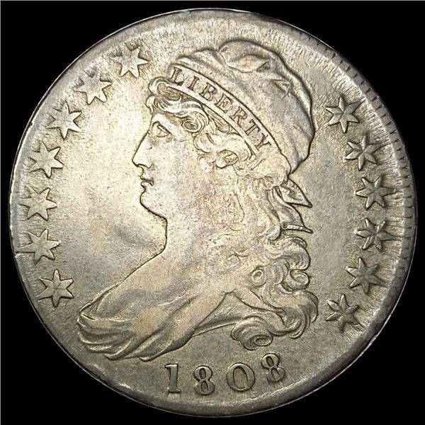 1808 Capped Bust Half Dollar NEARLY UNCIRCULATED