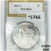 1887-O Morgan Silver Dollar PGA-MS64