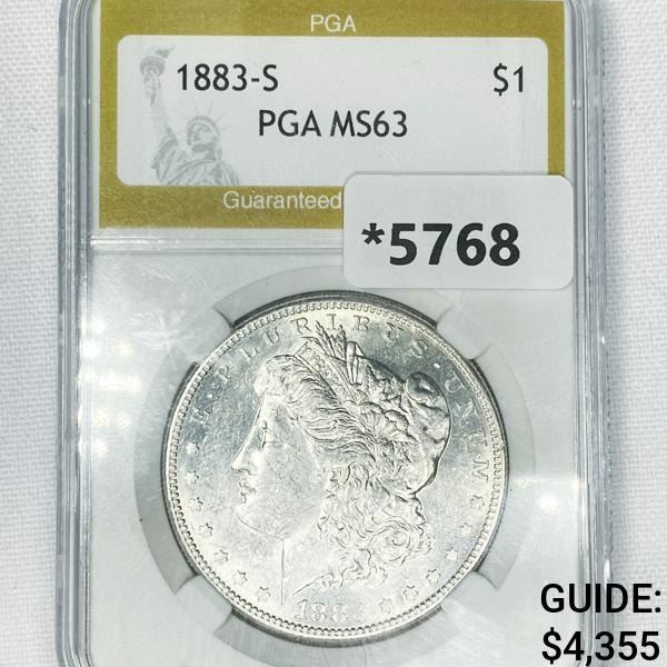 1883-S Morgan Silver Dollar PGA-MS63