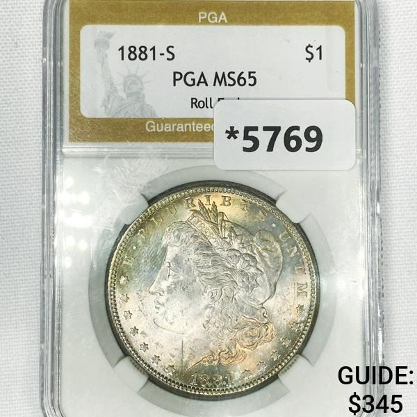 1881-S Morgan Silver Dollar PGA-MS65