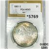 Image 1 : 1881-S Morgan Silver Dollar PGA-MS65