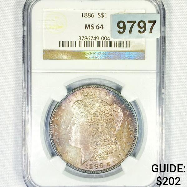 1886 Morgan Silver Dollar NGC-MS64