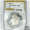 Image 1 : 1885-CC Morgan Silver Dollar PGA-MS65+ DMPL
