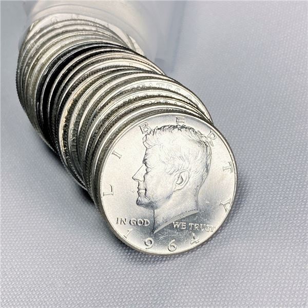1964 Kennedy Half Dollar Roll (20) - BU