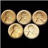 Image 1 : (5) Wheat Cents RD UNCIRCULATED