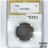 Image 1 : 1836 Large Cent PGA-MS61