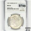 Image 1 : 1921 Morgan Silver Dollar NGC-MS64