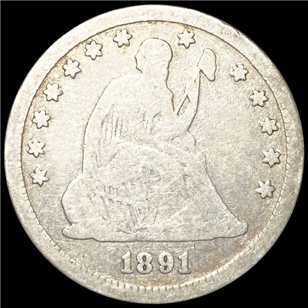 1891 Seated Liberty Quarter NICELY CIRCULATED